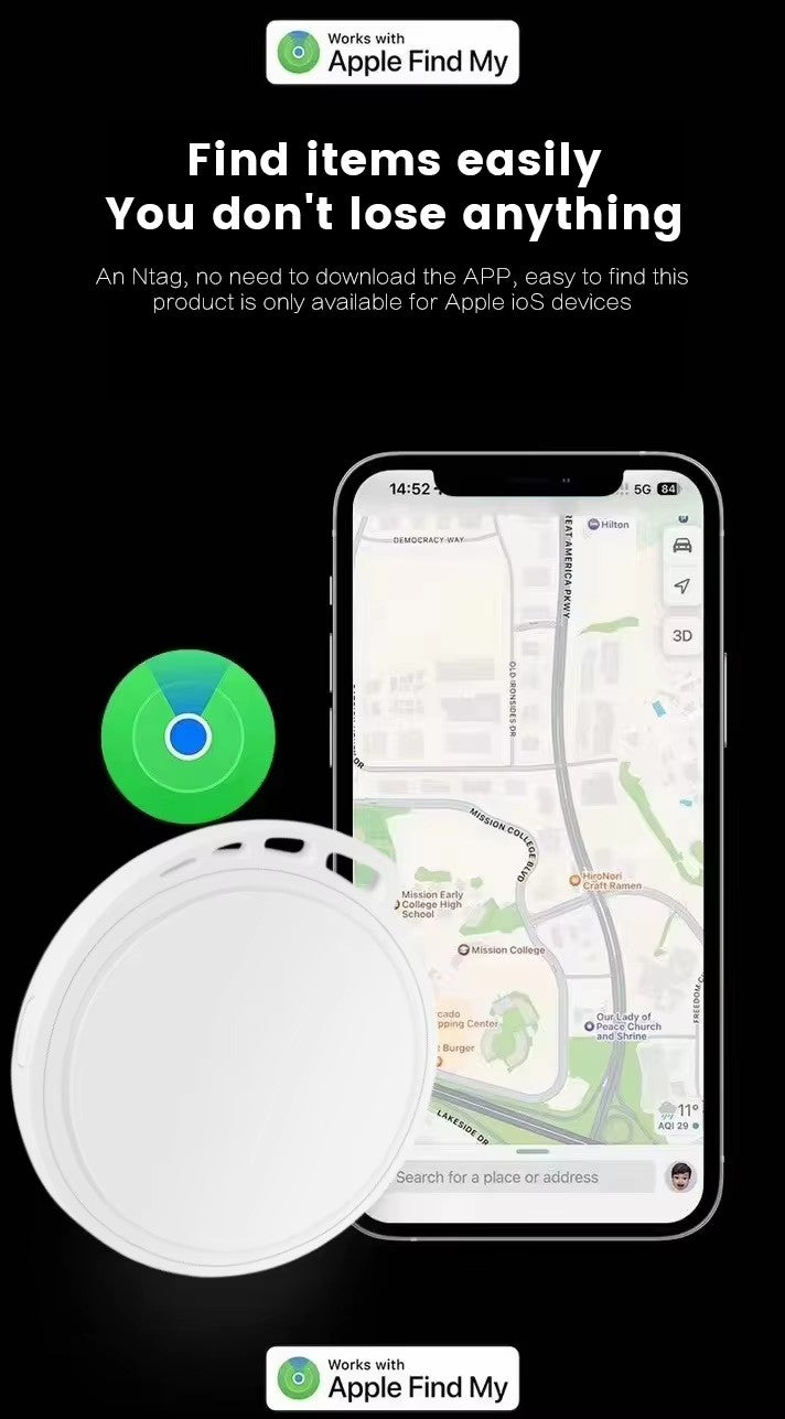 Tracker compact – Certifié Apple Find My