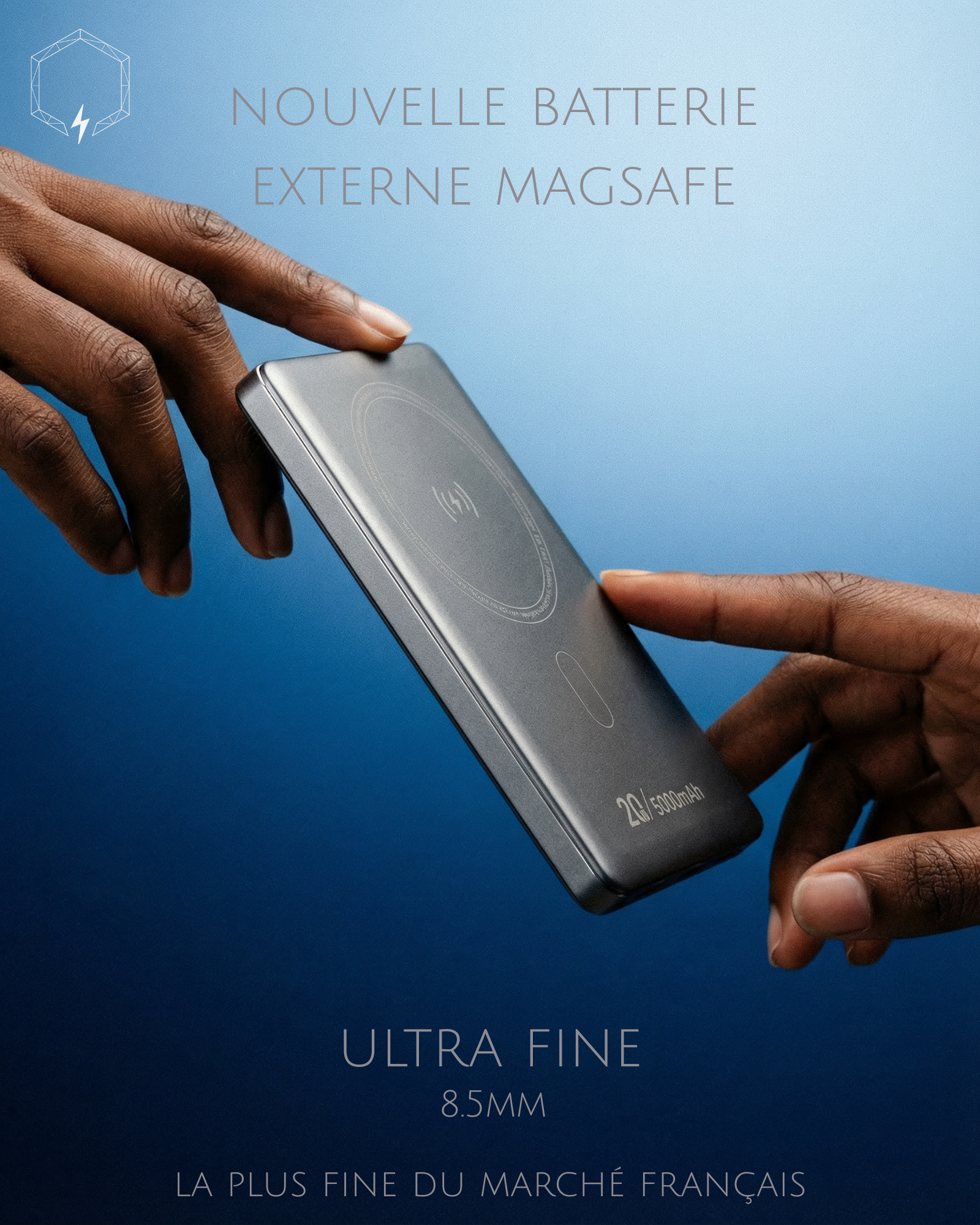 Powerbank Magnétique Ultra Fine - 5000mAh - 8.5mm